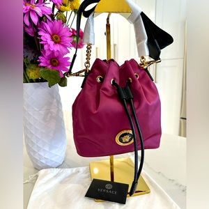 Versace Nylon Medusa Bucket Bag